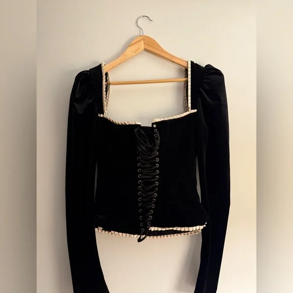 House of CB NOA Black Velvet Corset - Picture 9 of 11